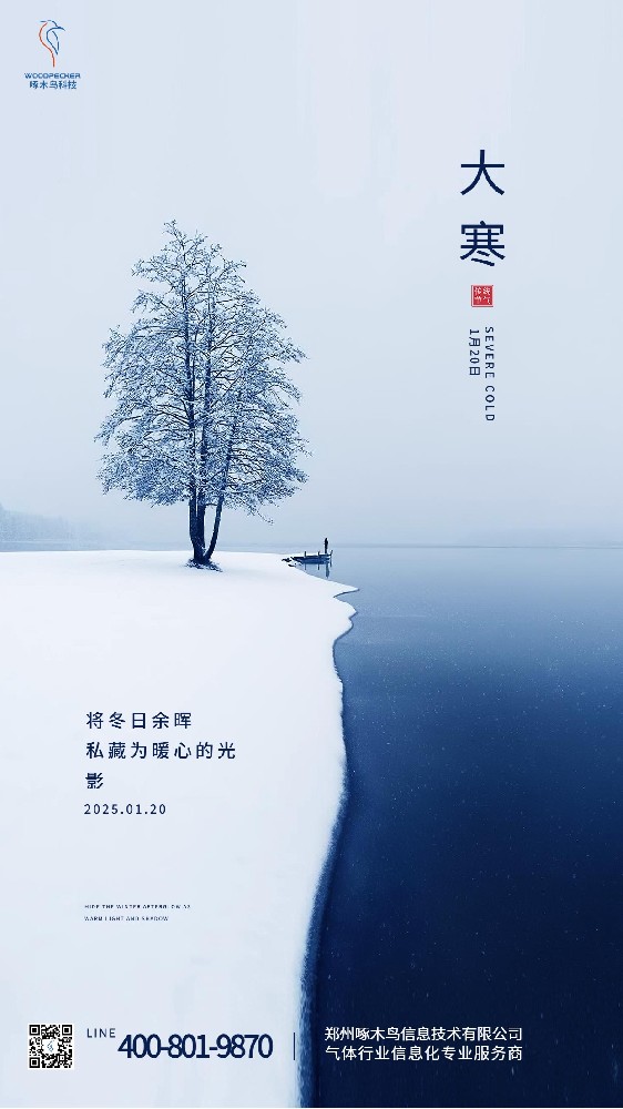 大寒至，福气到！愿你岁岁平安如意，年年健康无忧。祝你在新的一年里，事业有成、家庭幸福、万事顺遂！